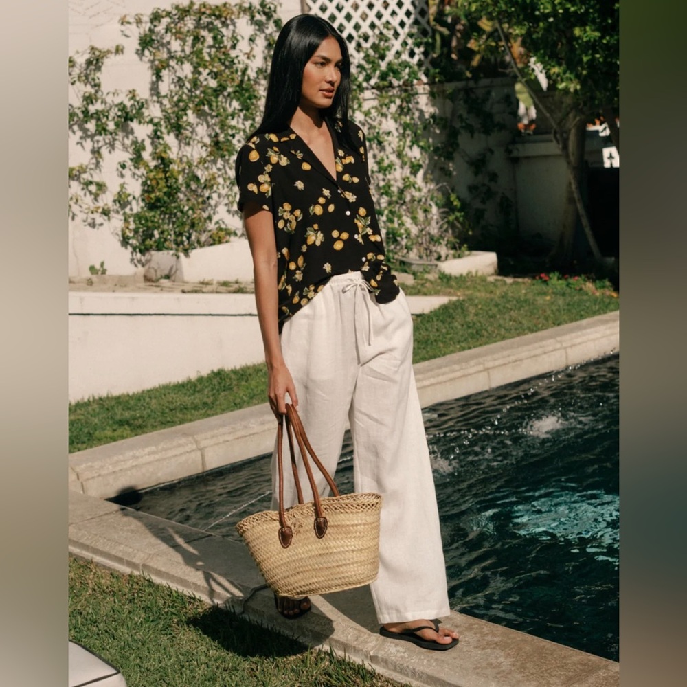 Whimsy + Row Kira pant, coconut linen size L